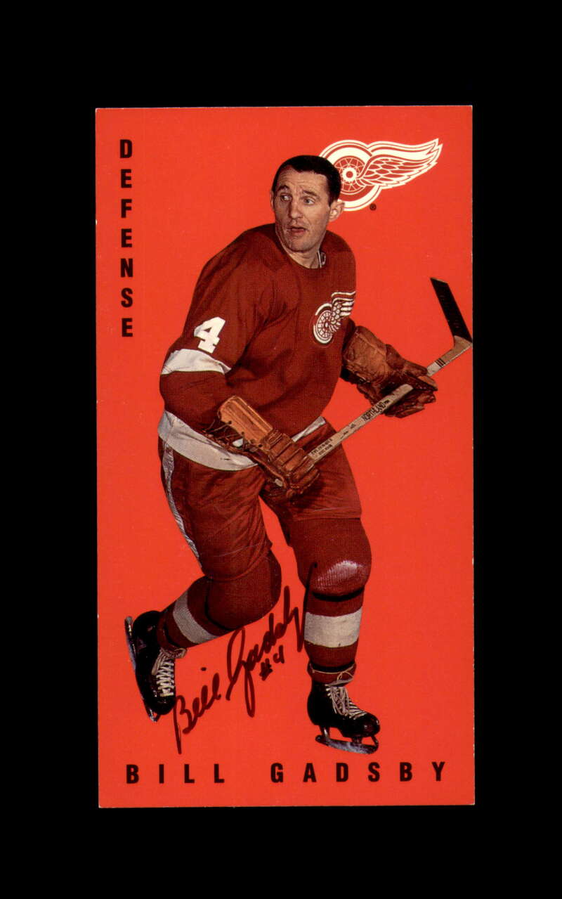 Bill Gadsby Signed 1994 Parkhurst Tall Boys Detroit Red Wings Autograph