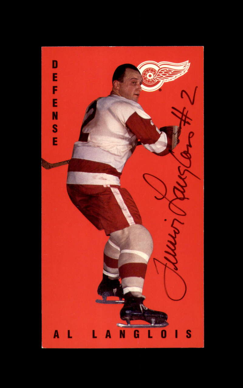 Al Langlois Signed 1994 Parkhurst Tall Boys Detroit Red Wings Autograph