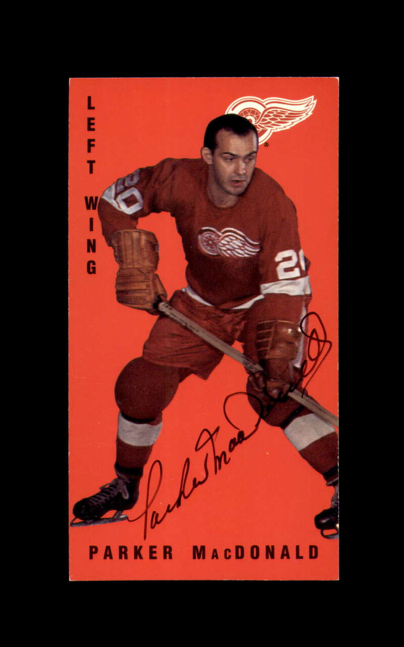 Parker MacDonald Signed 1994 Parkhurst Tall Boys Detroit Red Wings Autographed