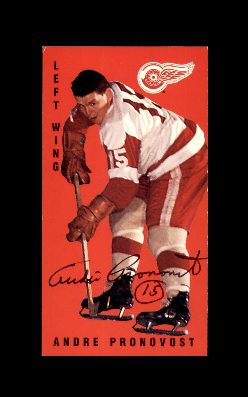 Andre Pronovost Signed 1994 Parkhurst Tall Boys Detroit Red Wings Autograph