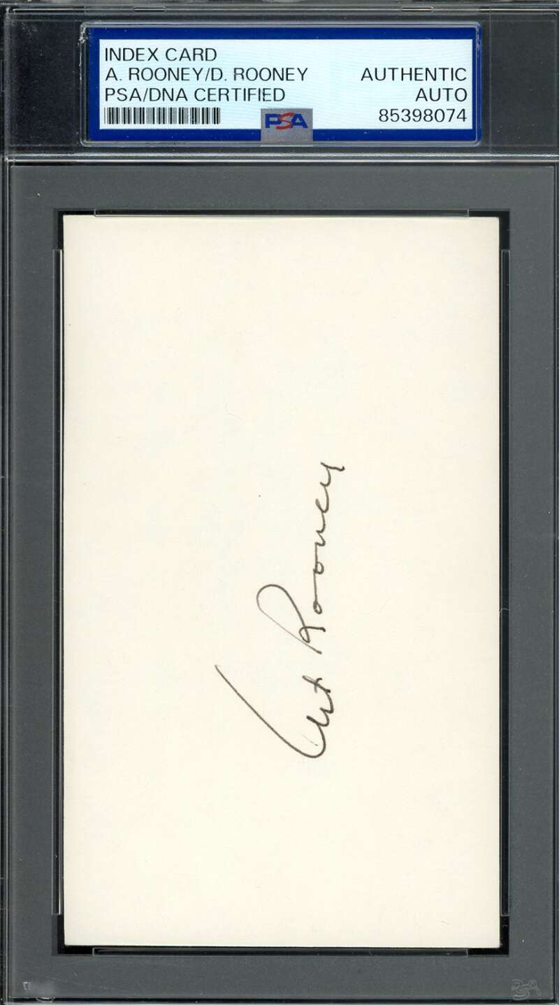 Art Dan Rooney PSA DNA Signed 3x5 Index Card Autograph