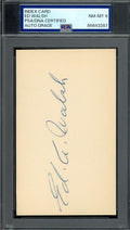 Ed Walsh NM MT 8 PSA DNA Signed 3x5 Index Card Autograph