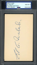 Ed Walsh NM MT 8 PSA DNA Signed 3x5 Index Card HOF Autographed
