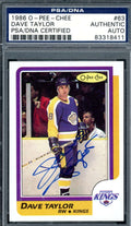 Dave Taylor PSA DNA Signed 1986 O-Pee-Chee Autograph