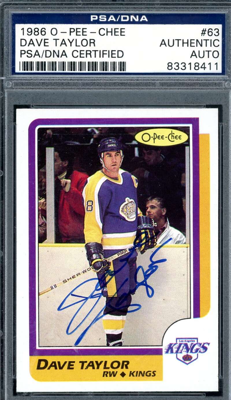 Dave Taylor PSA DNA Signed 1986 O-Pee-Chee Autograph