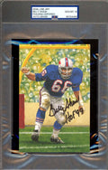 Billy Shaw Gem Mint 10 PSA DNA Autograph Goal Line Art Card GLAC Signed HOF 99