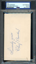 Chief Bender PSA DNA Coa Signed 3x5 Index Card  Autograph