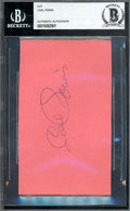Carl Powis Beckett BAS Signed Rare 3x5 Index Card Autograph