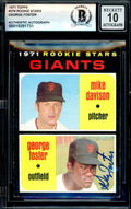 George Foster Gem Mint 10 Beckett BAS Signed 1971 Topps Rookie Stars Autograph