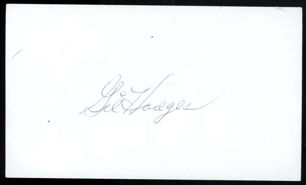 Gil Hodges JSA Loa Signed 3x5 Index Card Autograph