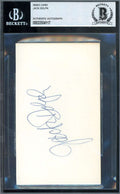 Jack Dolph Beckett BAS Signed 3x5 Index Card ABA Commissioner D.81 Autograph