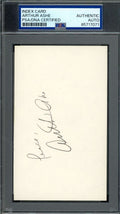 Arthur Ashe PSA DNA Coa Signed 3x5 Index Card Tennis Autograph