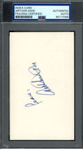 Arthur Ashe PSA DNA Coa Autographed 3x5 Index Card Tennis Signed