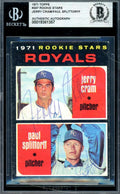 Jerry Cram Paul Splittorff Beckett BAS Signed 1971 Topps Rookie Stars Autograph