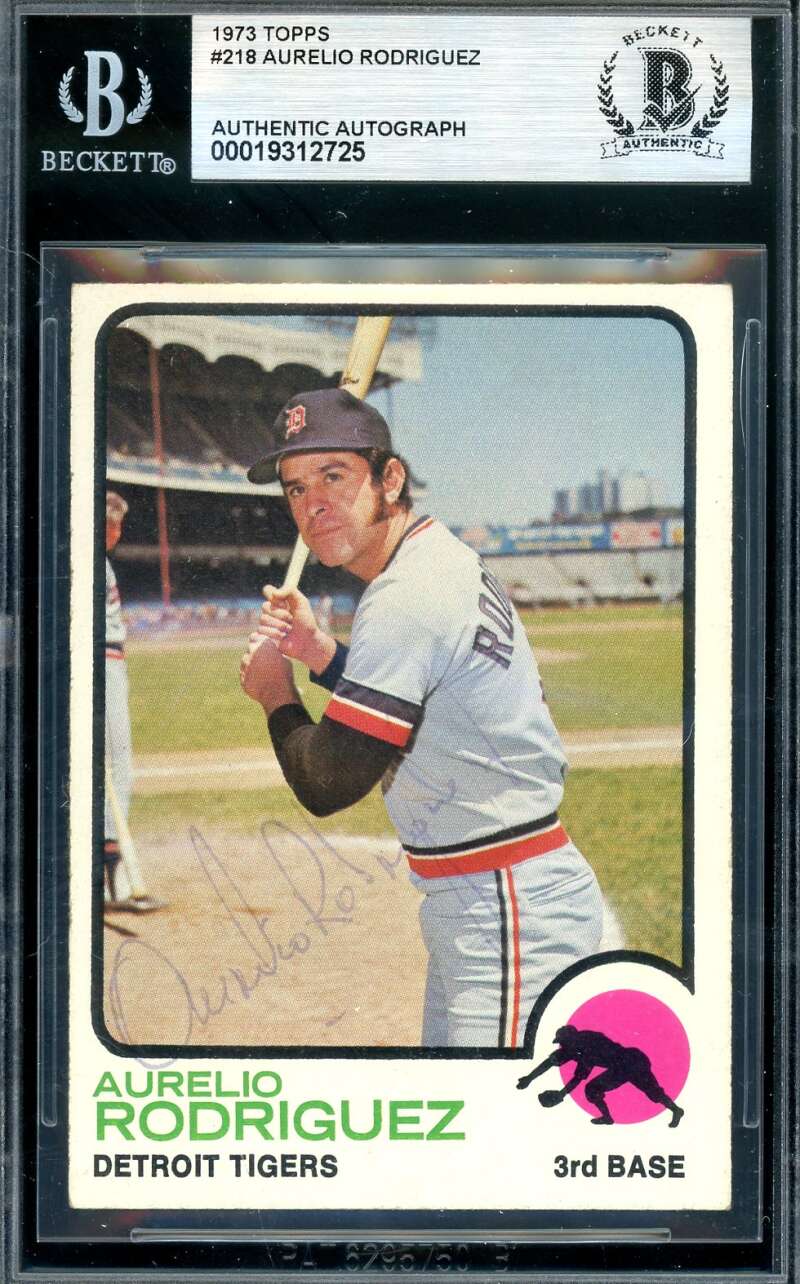 Aurelio Rodriguez Beckett BAS Vintage Signed 1973 Topps Autograph