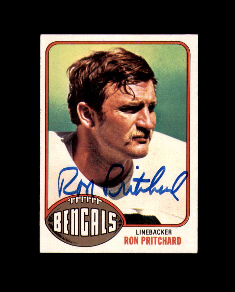 Ron Pritchard Signed Original 1976 Topps Cincinnati Bengals Autographed