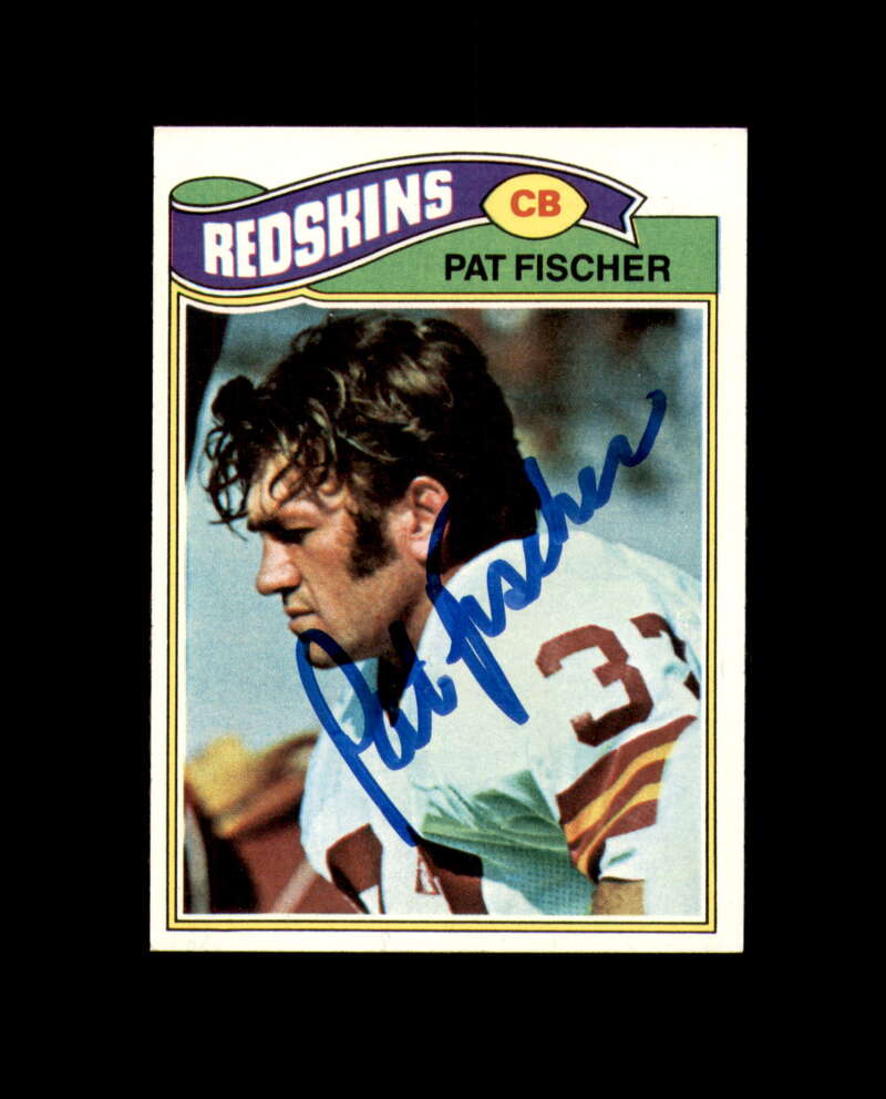 Pat Fischer Signed 1976 Topps Washington Autograph