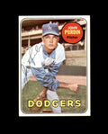 John Purdin Signed Authentic 1969 Topps Los Angeles Dodgers Autograph