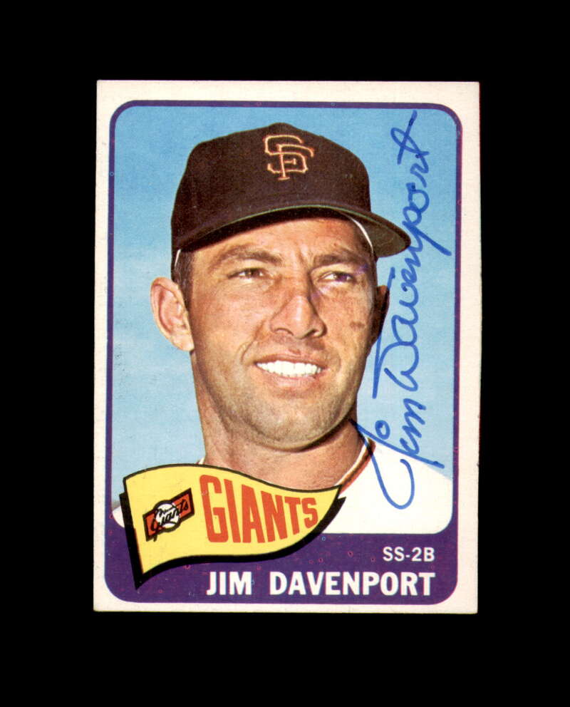 Jim Davenport Signed Authentic 1965 Topps San Francisco Giants Autograph