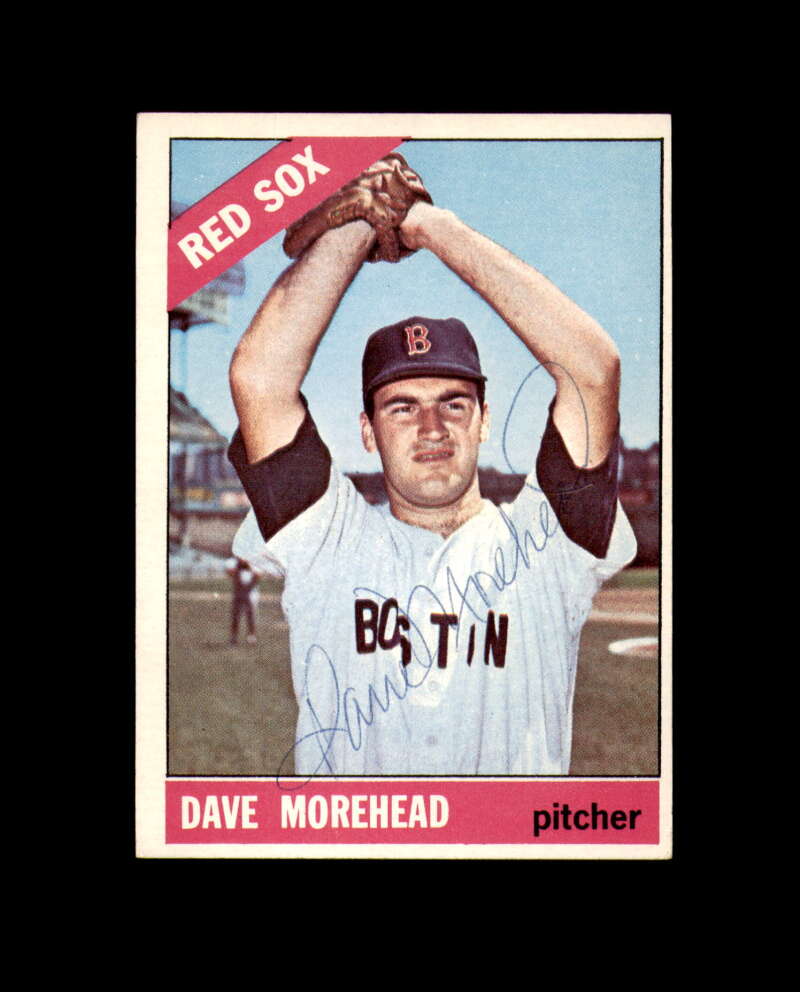 Dave Morehead Signed Authentic 1966 Topps Boston Red Sox Autograph