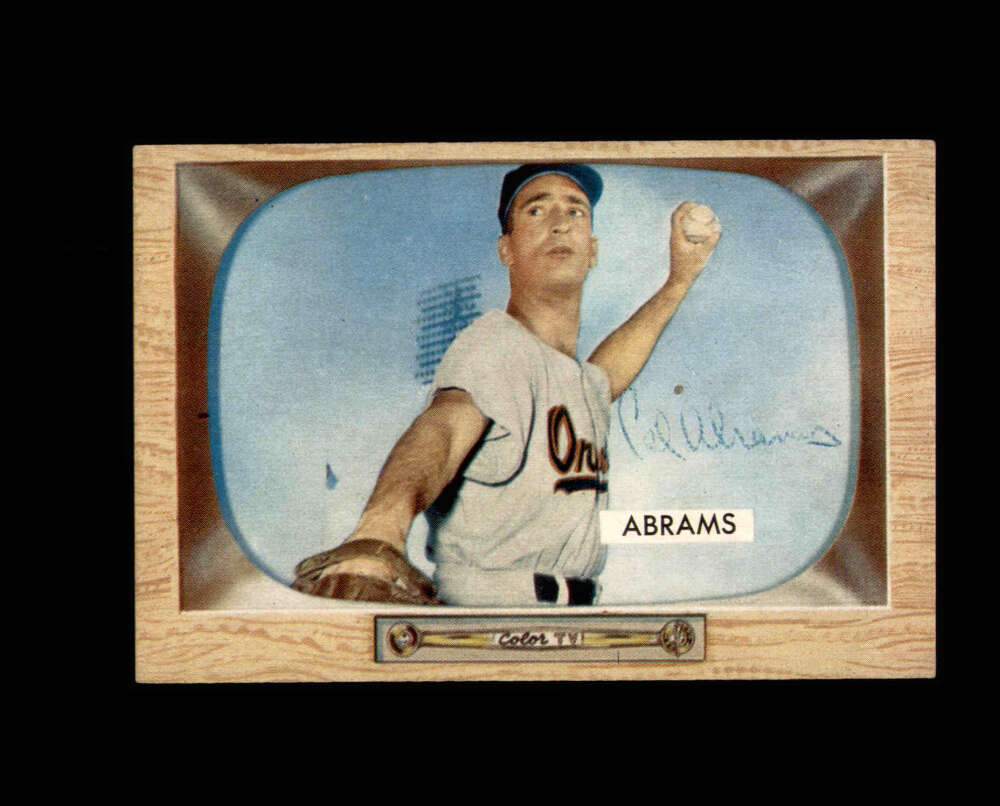 Cal Abrams Signed Original 1955 Bowman Baltimore Orioles Autographed