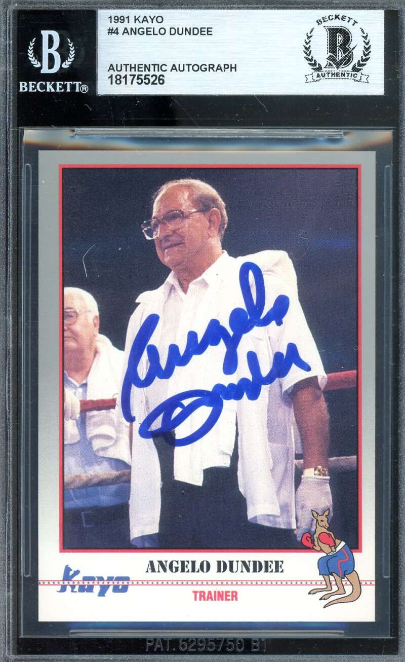 Angelo Dundee Beckett BAS Signed 1991 Kayo Autograph