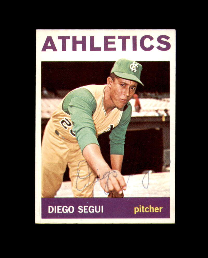 Diego Segui Signed Authentic 1964 Topps Kansas City Athletics Autograph