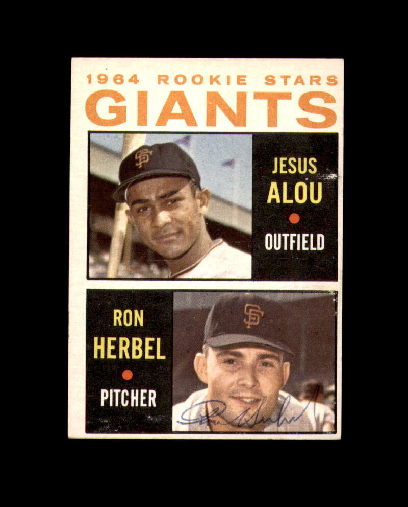 Ron Herbel Signed Authentic 1964 Topps Rookie San Francisco Giants Autograph