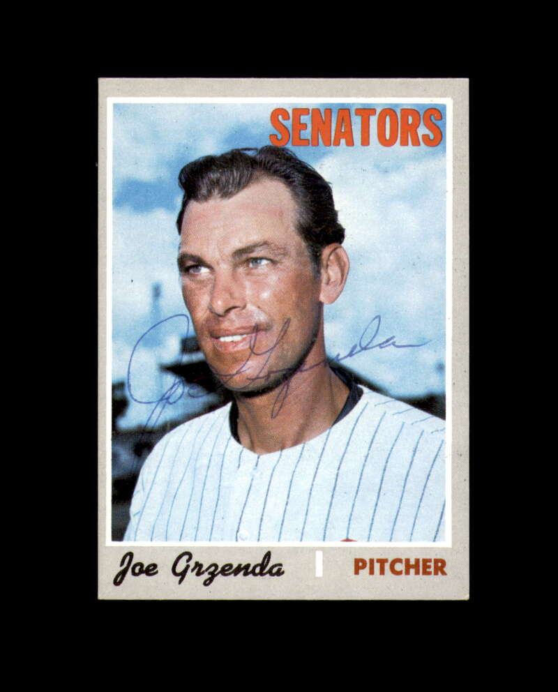 Joe Grzenda Signed 1970 Topps High Number Washington Senators Autograph