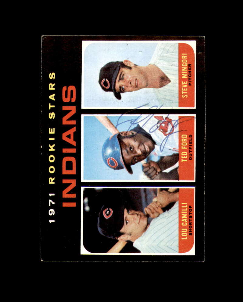 Ted Ford Signed 1971 Topps Rookie Cleveland Autograph