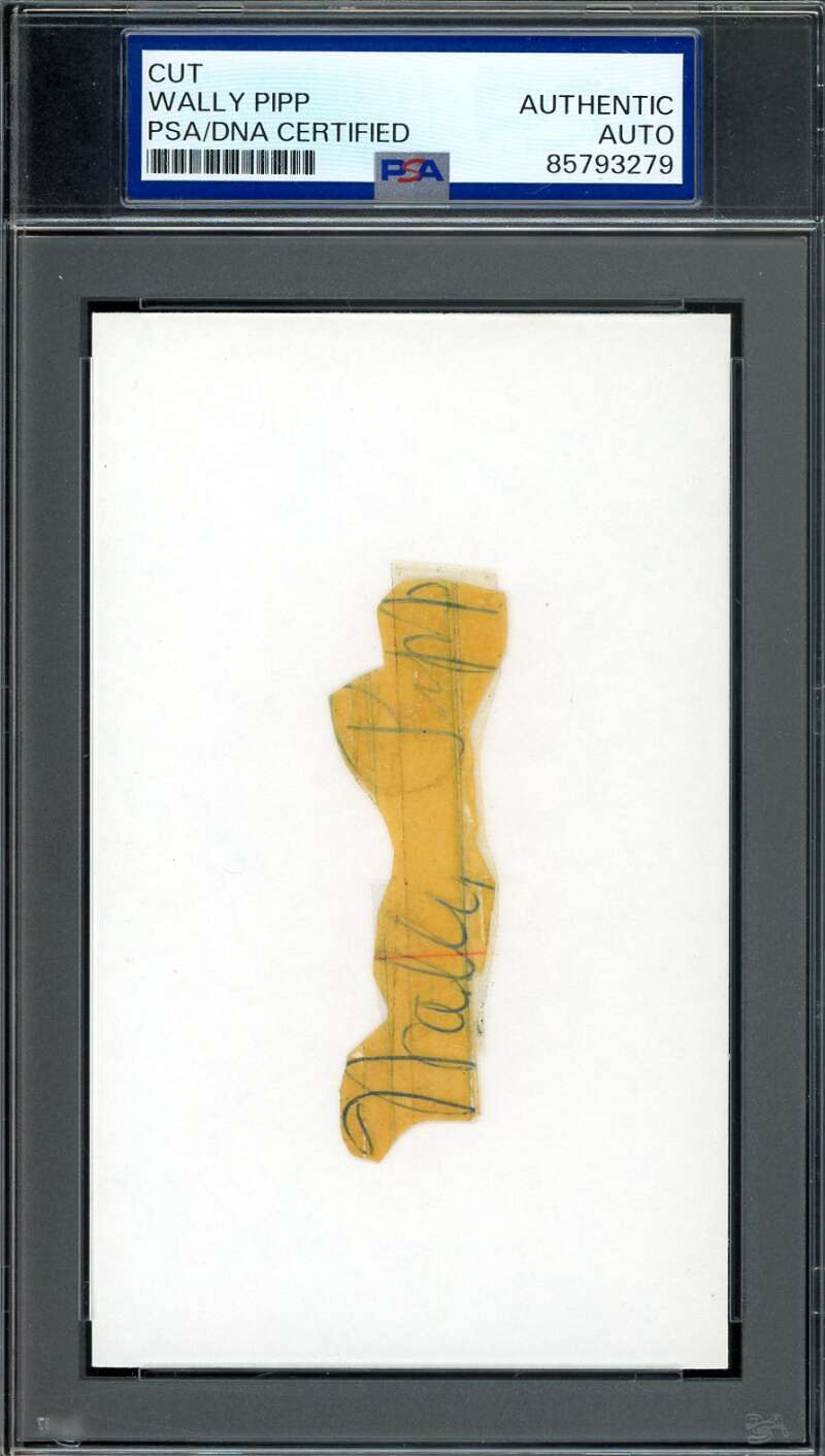Wally Pipp PSA DNA Coa Signed 3x5 Index Card Cut Autograph