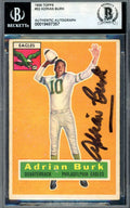 Adrian Burk Beckett BAS Signed 1956 Topps Autograph