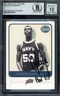 David Robinson Gem Mint 10 Beckett BAS Signed 2001 Fleer Greats of The Game Autograph