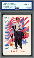 Mike Krzyzewski Gem Mint 10 PSA DNA Signed 1992 NBA Team USA Rookie Autograph