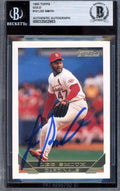 Lee Smith Beckett BAS Signed 1993 Topps Gold Autograph