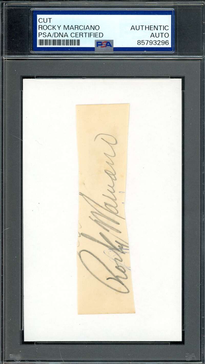 Rocky Marciano PSA DNA Coa Signed 3x5 Index Card Cut Autograph