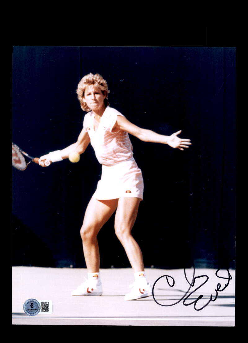 Chris Evert Beckett BAS Signed 8x10 Photo Autograph