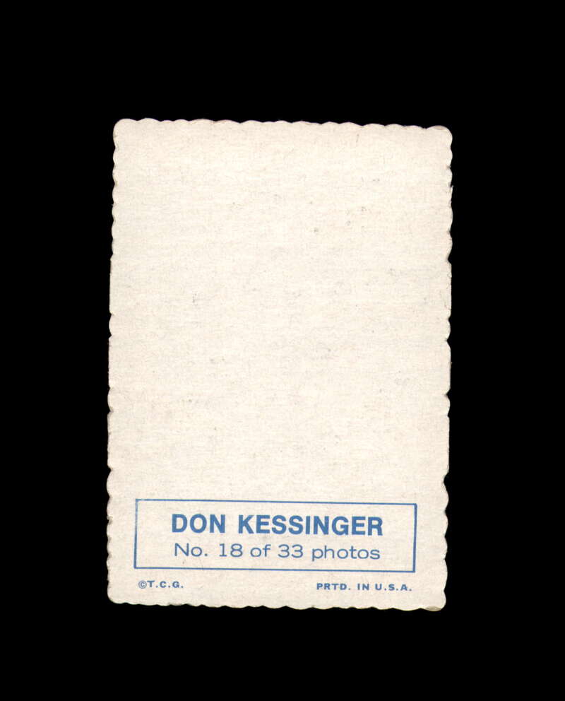 Don Kessinger Signed 1969 Topps Deckle Edge Chicago Cubs Autograph
