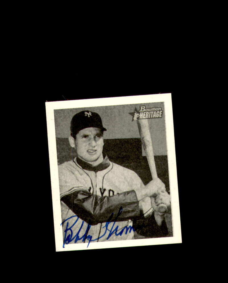 Bobby Thomson Signed 2001 Bowman Heritage 1948 Rookie New York Giants Autograph
