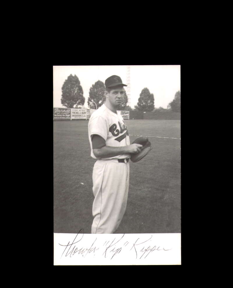 Thornton Kipper Signed Vintage Photo Postcard Syracuse Chiefs Autograph