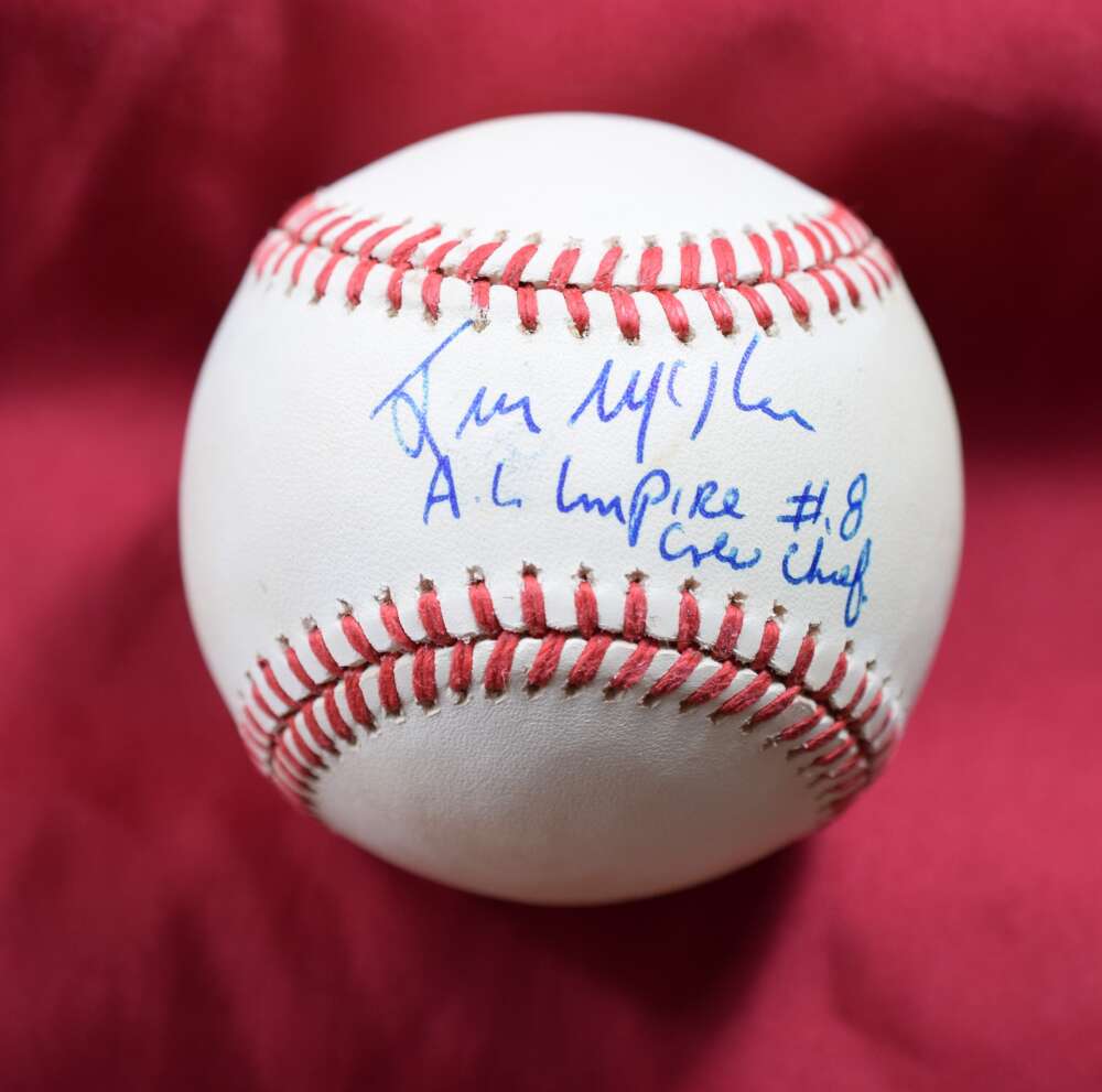 Jim McKean Autograph American League OAL Signed Baseball 1978 WS Umpire