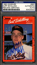 Curt Schilling PSA DNA Signed 1990 Donruss Rookie Autograph
