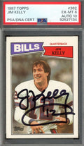 Jim Kelly Gem Mint 10 PSA DNA Signed 1987 Topps Autograph