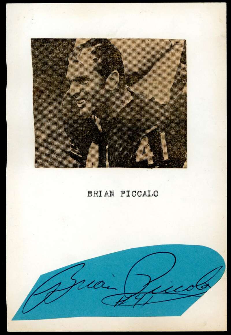 Brian Piccolo JSA Loa Signed 4x6 Index Card Cut Rare Autograph