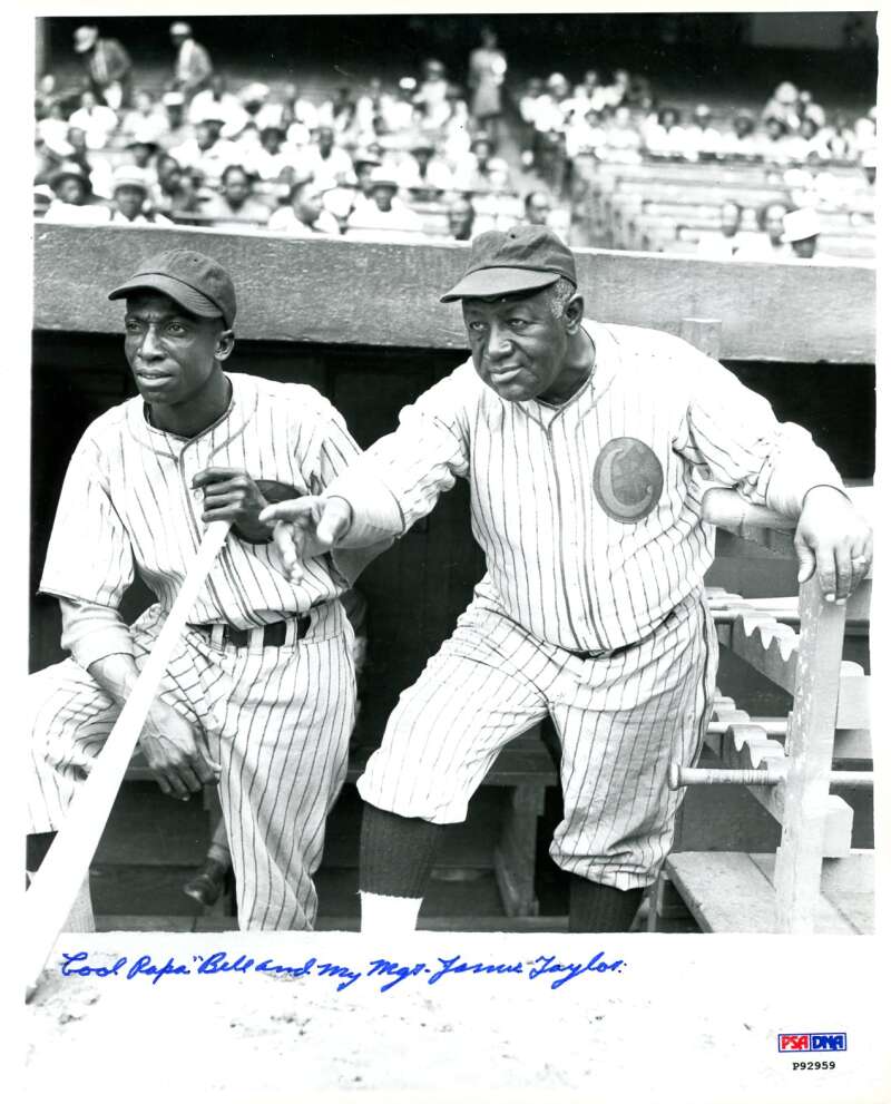Cool Papa Bell PSA DNA Coa Signed 8x10 Photo My Manager James Taylor Autograph