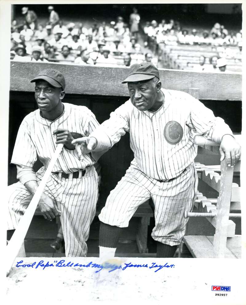 Cool Papa Bell PSA DNA Coa Signed 8x10 Photo My Manager James Taylor Autographed