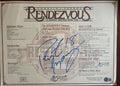 Peyton Manning Beckett BAS Signed Rendezvous Restaurant Menu Autograph