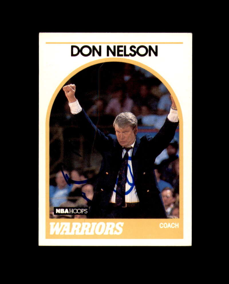 Don Nelson Signed 1989 NBA Hoops Golden State Warriors Autograph