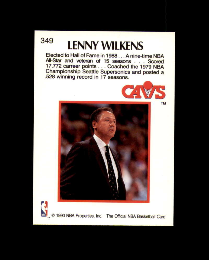Lenny Wilkens Signed 1990 NBA Hoops Seattle Supersonics Autograph