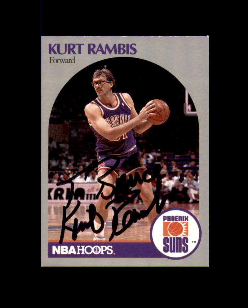 Kurt Rambis Signed 1990 NBA Hoops Phoenix Suns Autograph